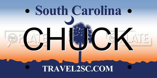 CHUCK South Carolina License Plate