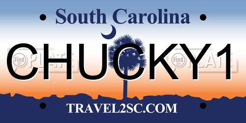 CHUCKY1 South Carolina License Plate