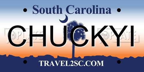 CHUCKYI South Carolina License Plate