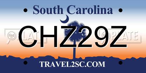 CHZ29Z South Carolina License Plate