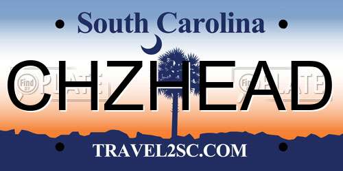 CHZHEAD South Carolina License Plate