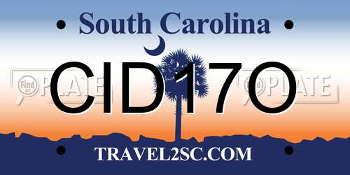 CID17O South Carolina License Plate