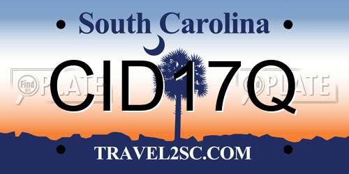 CID17Q South Carolina License Plate