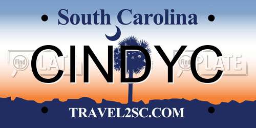 CINDYC South Carolina License Plate