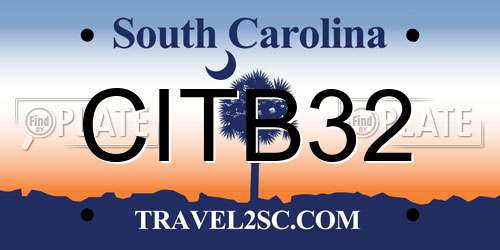 CITB32 South Carolina License Plate