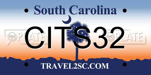 CITS32 South Carolina License Plate