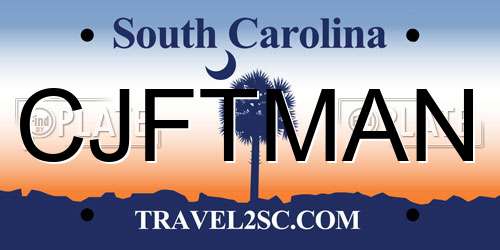 CJFTMAN South Carolina License Plate