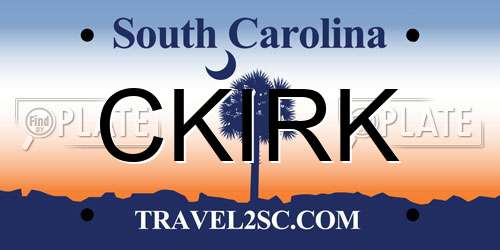 CKIRK South Carolina License Plate