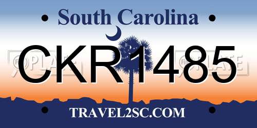 CKR1485 South Carolina License Plate