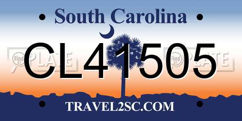 CL41505 South Carolina License Plate
