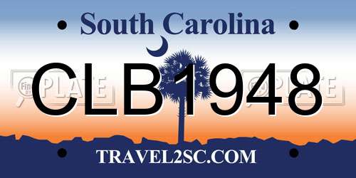 CLB1948 South Carolina License Plate