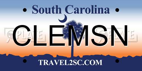 CLEMSN South Carolina License Plate