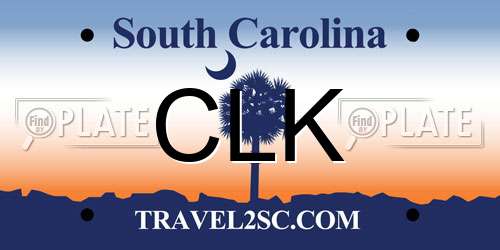 CLK South Carolina License Plate