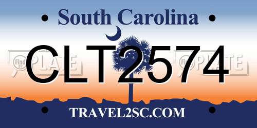 CLT2574 South Carolina License Plate