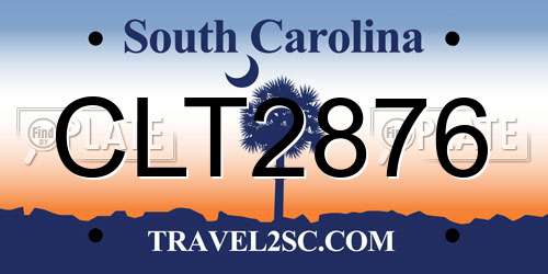 CLT2876 South Carolina License Plate