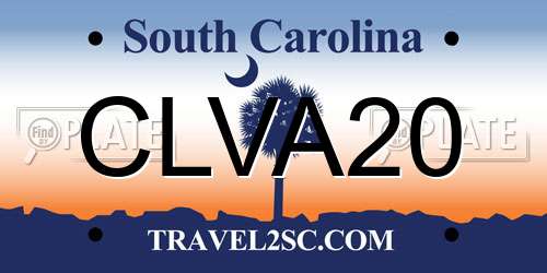 CLVA20 South Carolina License Plate