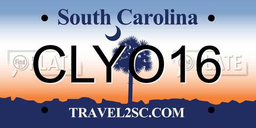 CLYO16 South Carolina License Plate
