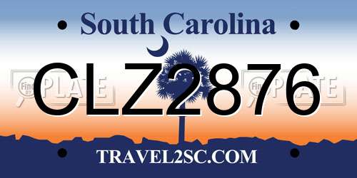 CLZ2876 South Carolina License Plate