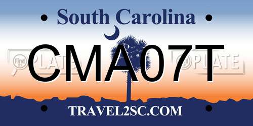 CMA07T South Carolina License Plate