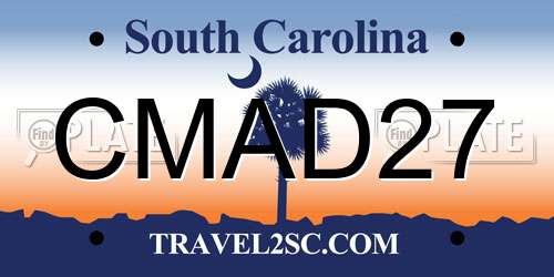 CMAD27 South Carolina License Plate