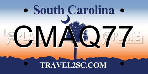 CMAQ77 South Carolina License Plate