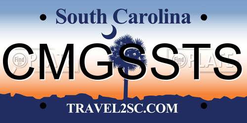 CMGSSTS South Carolina License Plate