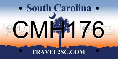 CMH176 South Carolina License Plate