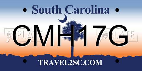 CMH17G South Carolina License Plate