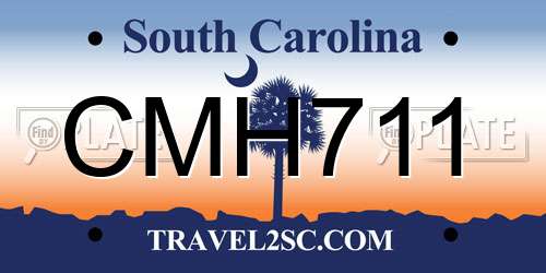 CMH711 South Carolina License Plate