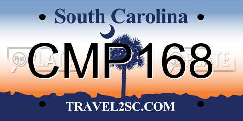 CMP168 South Carolina License Plate