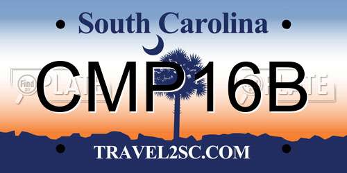 CMP16B South Carolina License Plate