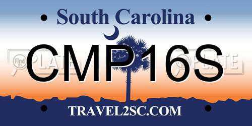 CMP16S South Carolina License Plate