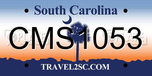 CMS1053 South Carolina License Plate