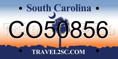 CO50856 South Carolina License Plate