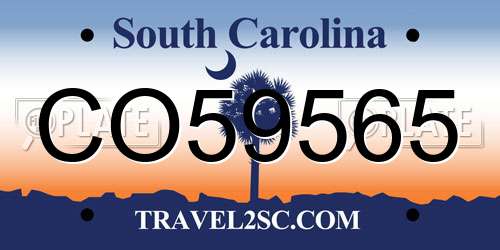 CO59565 South Carolina License Plate