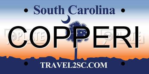 COPPERI South Carolina License Plate