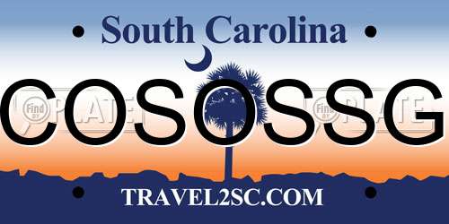 COSOSSG South Carolina License Plate