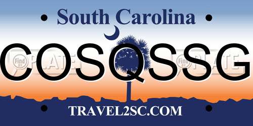 COSQSSG South Carolina License Plate