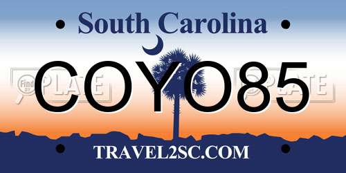 COYO85 South Carolina License Plate