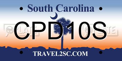 CPD10S South Carolina License Plate
