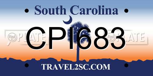 CPI683 South Carolina License Plate