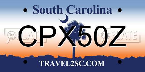 CPX50Z South Carolina License Plate