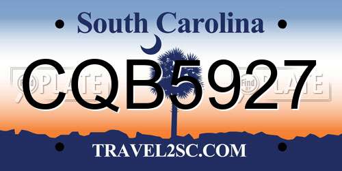CQB5927 South Carolina License Plate