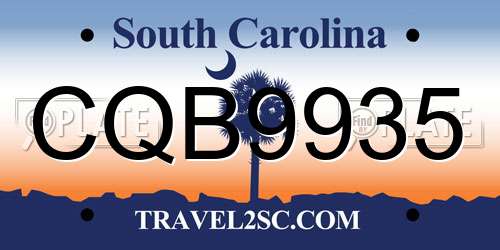 CQB9935 South Carolina License Plate