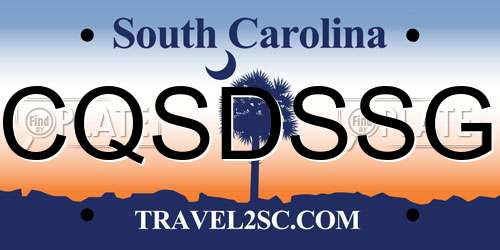 CQSDSSG South Carolina License Plate