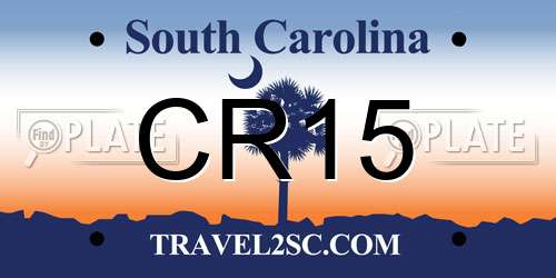 CR15 South Carolina License Plate