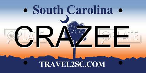 CRAZEE South Carolina License Plate