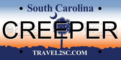 CREEPER South Carolina License Plate