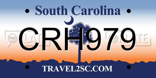 CRH979 South Carolina License Plate