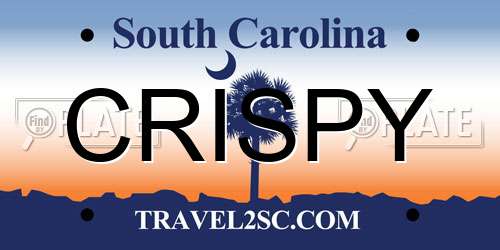 CRISPY South Carolina License Plate